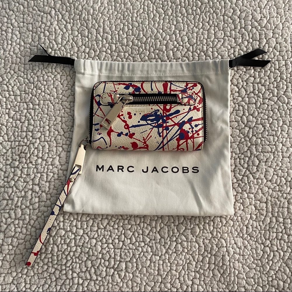 Marc Jacobs Paint Splatter Leather Wristlet